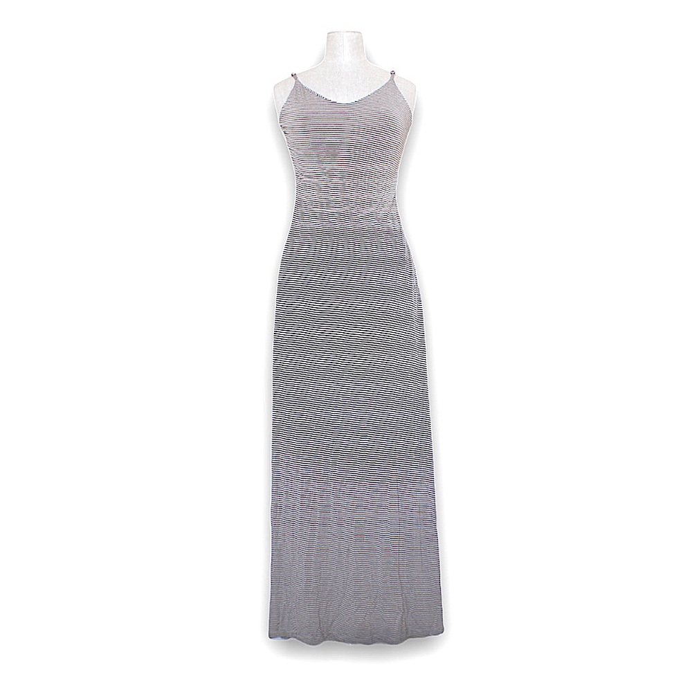 Forever 21 Tan & Black Striped Maxi Dress Small
